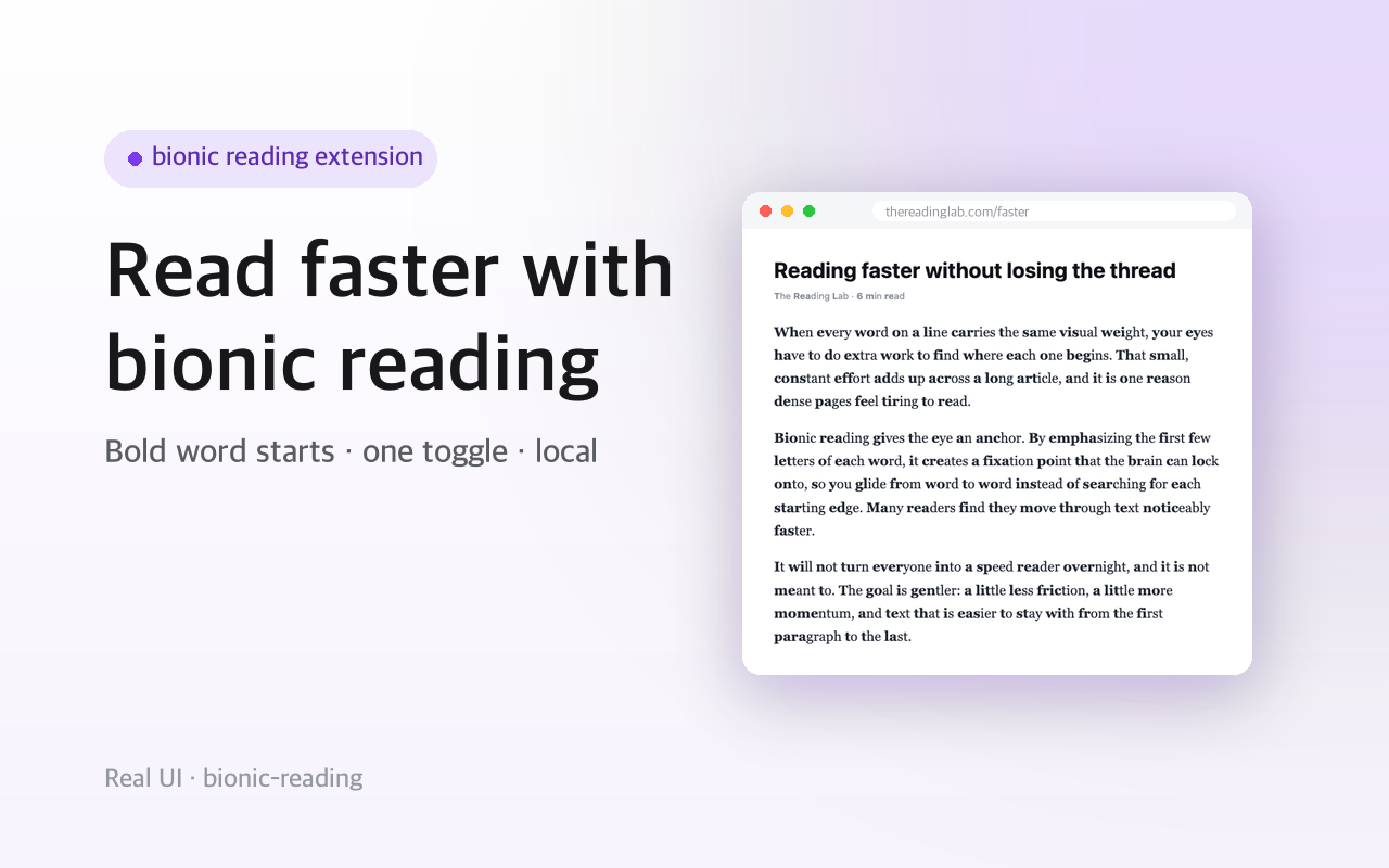 Bionic Reading - Faster Reading screenshot 1
