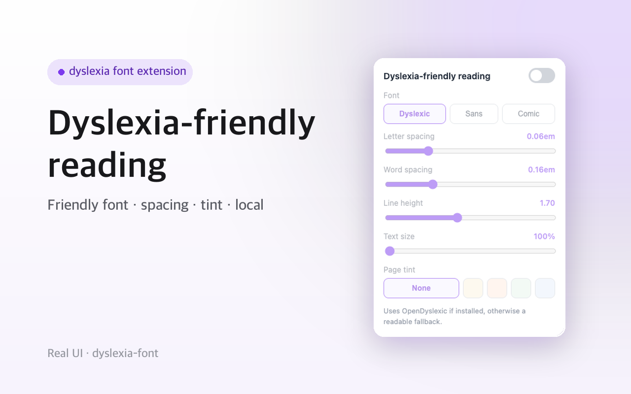 Dyslexia Font - Easier Reading screenshot 1