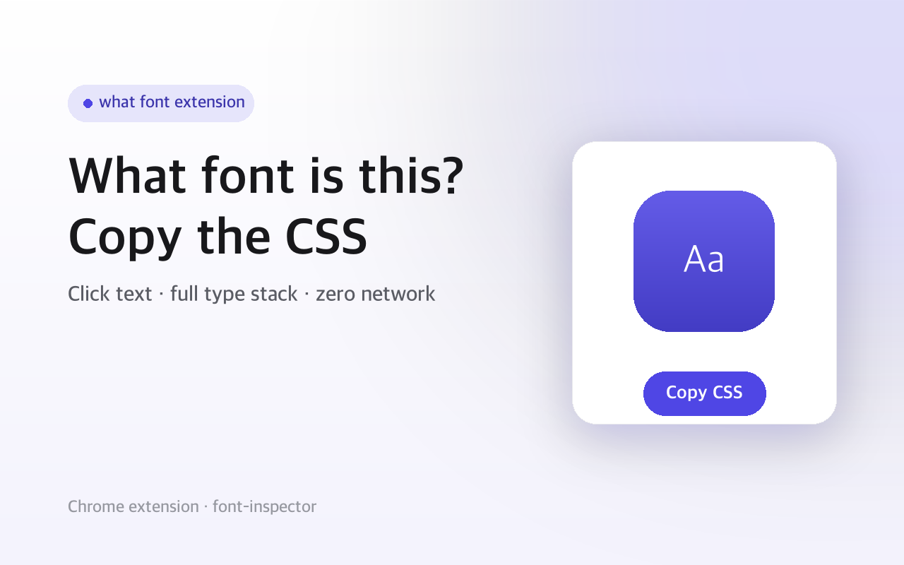 Font Inspector — What Font & Copy CSS screenshot 1