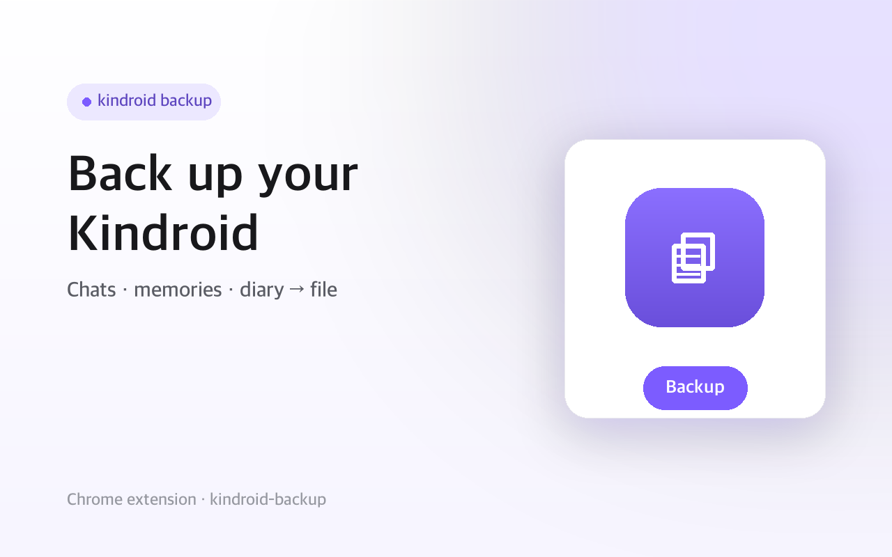 Kindroid Backup - Export Chats & Memories screenshot 1