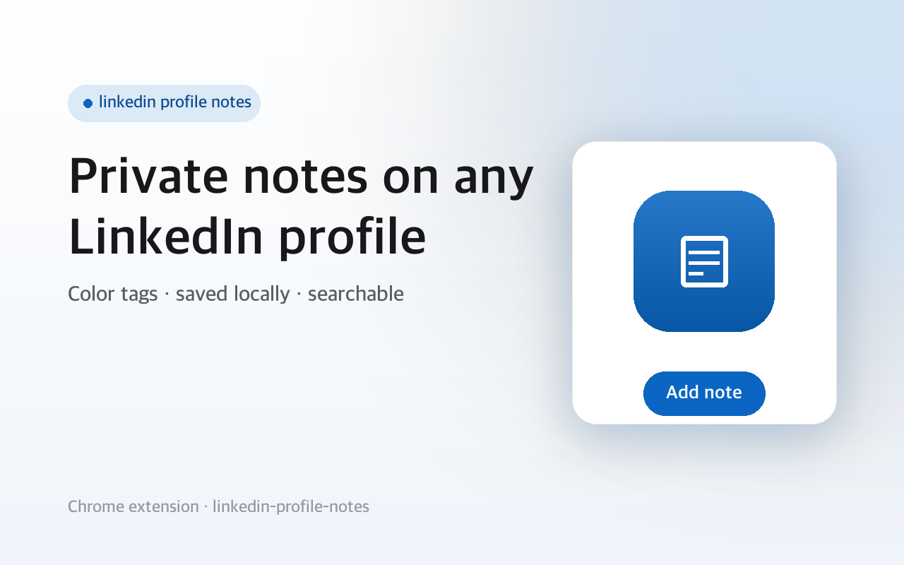 LinkedIn Profile Notes - Tags & CRM screenshot 1