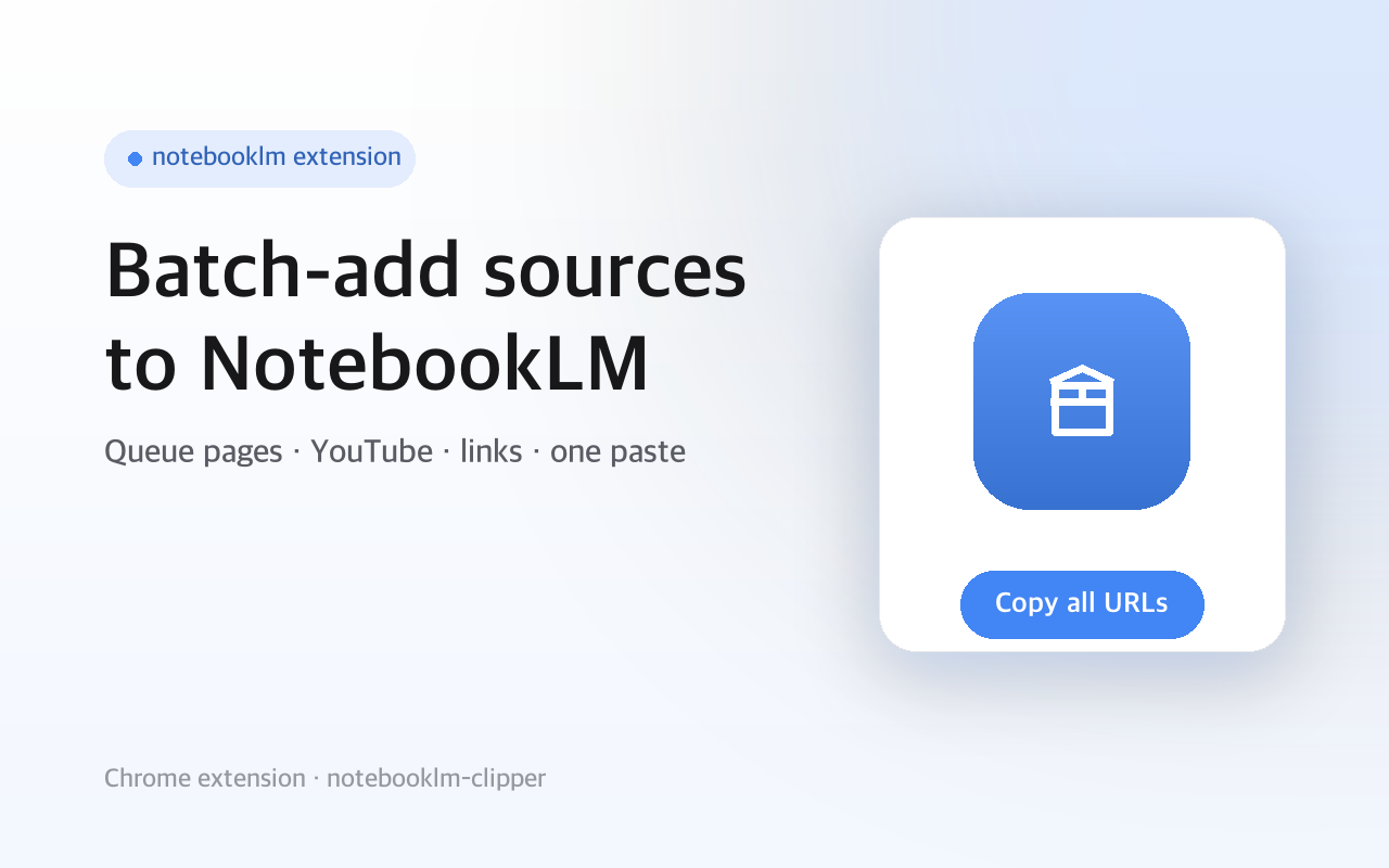 NotebookLM Clipper - Add Sources Fast screenshot 1