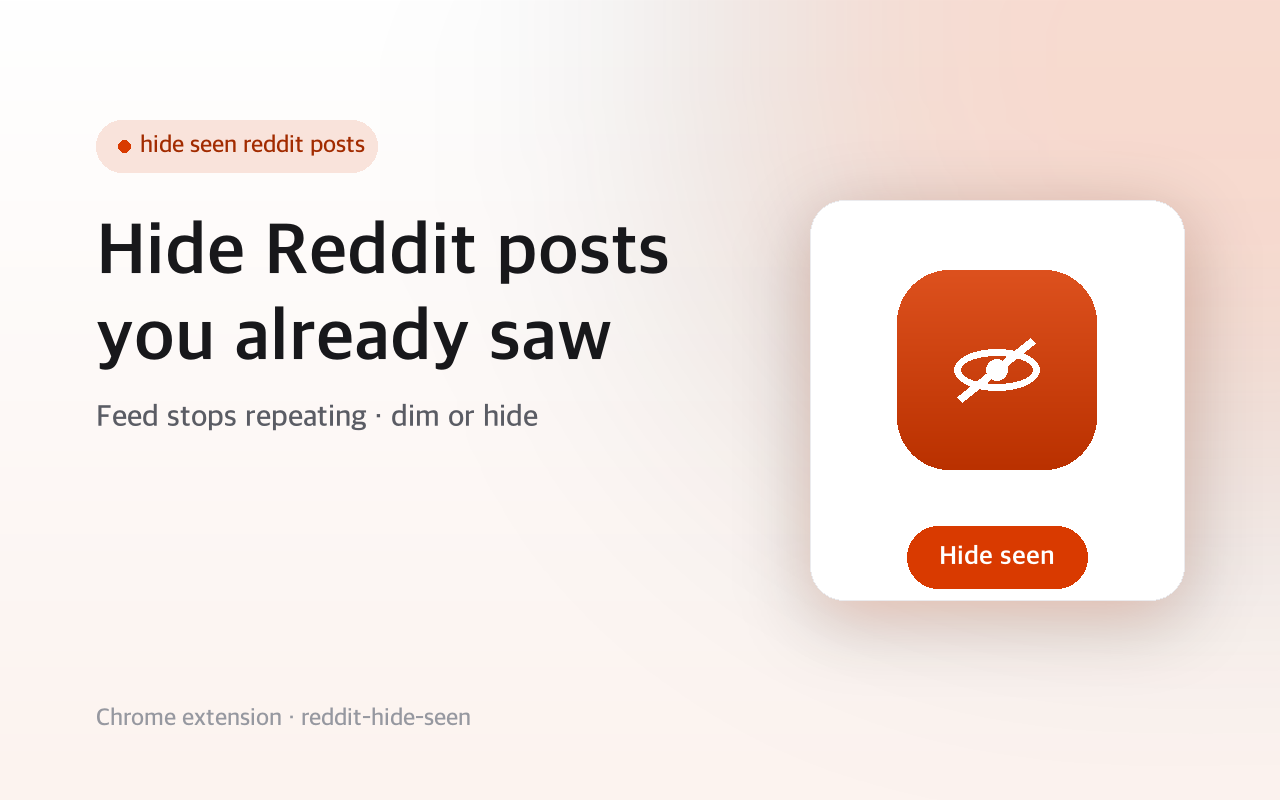 Hide Seen Reddit Posts - Auto Dim & Scroll screenshot 1