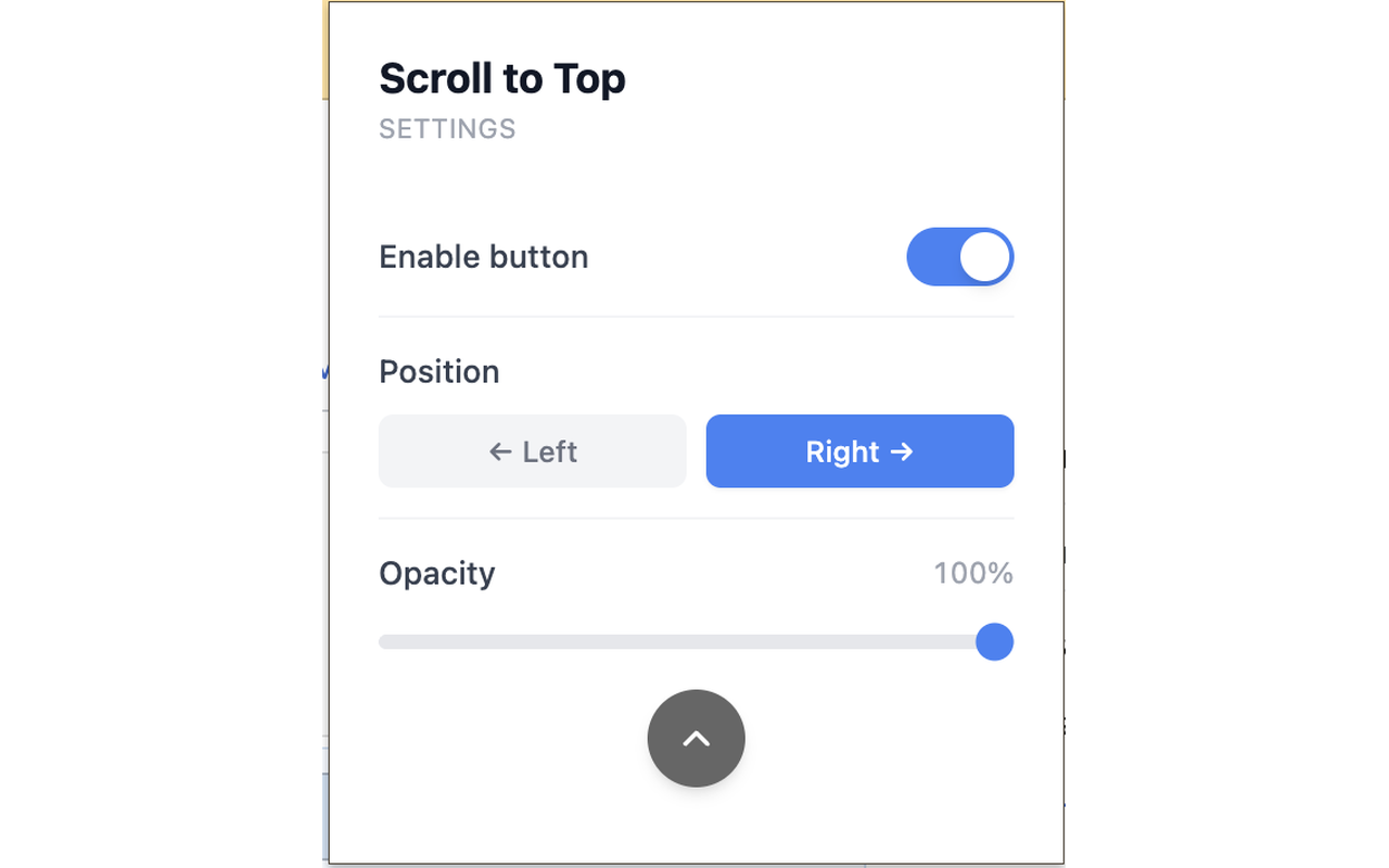 Scroll to Top - Back to Top Button screenshot 1