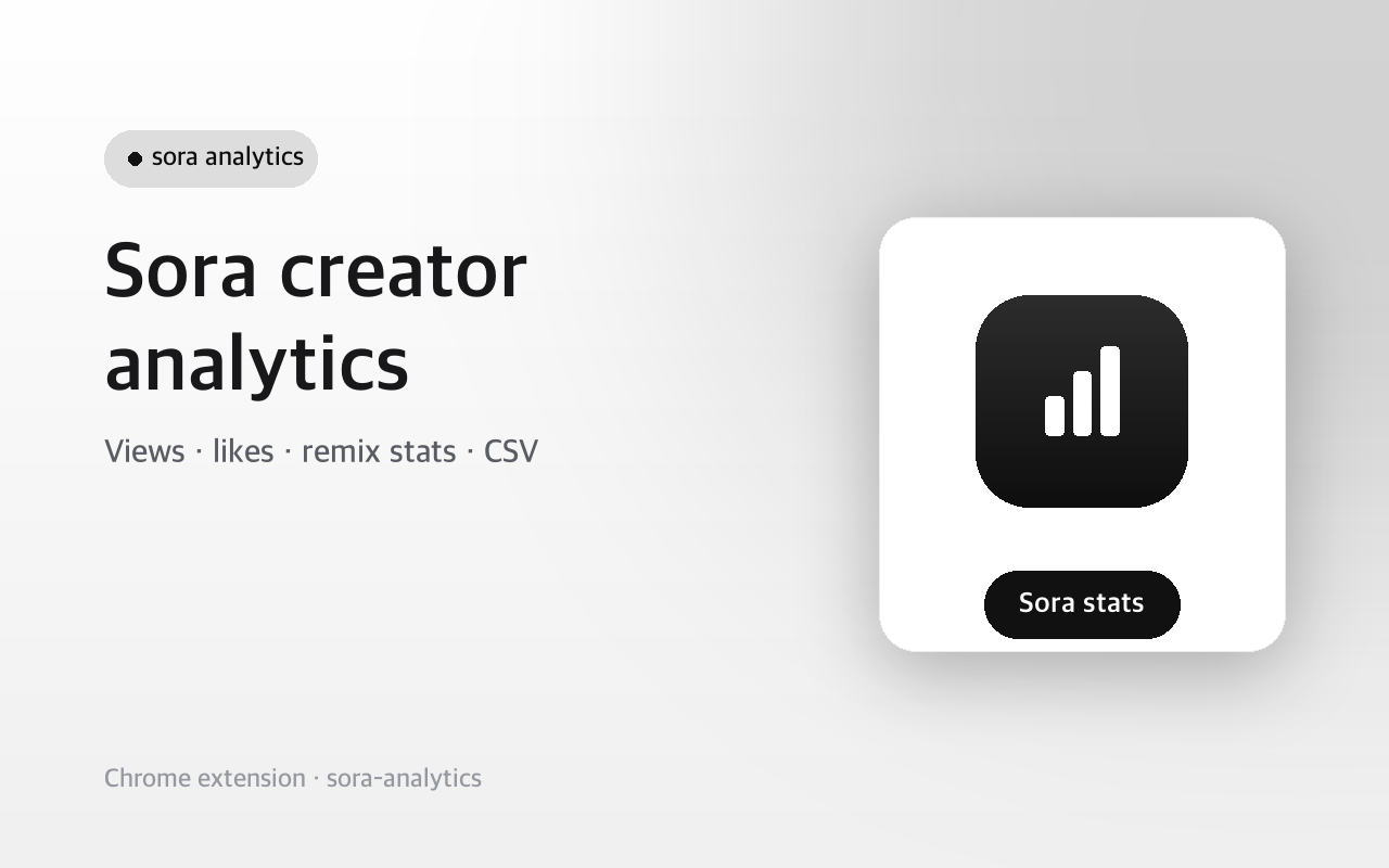 Sora Analytics - Creator Stats & Export screenshot 1