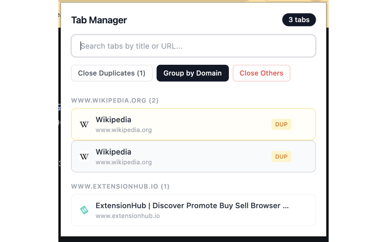 Tab Manager screenshot 1